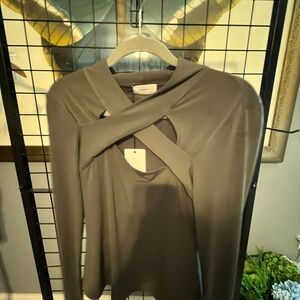 Elegant Olive green NWT Krisa sexy  Blouse